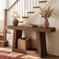 55.1 Inch Farmhouse Solid Wood Console Table For Hallway Living Room