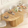 55.11 70.86 Extendable Dining Table With Striped Legs
