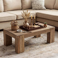 55.12 Inches Solid Wood Coffee Table With Heavy Duty Legs