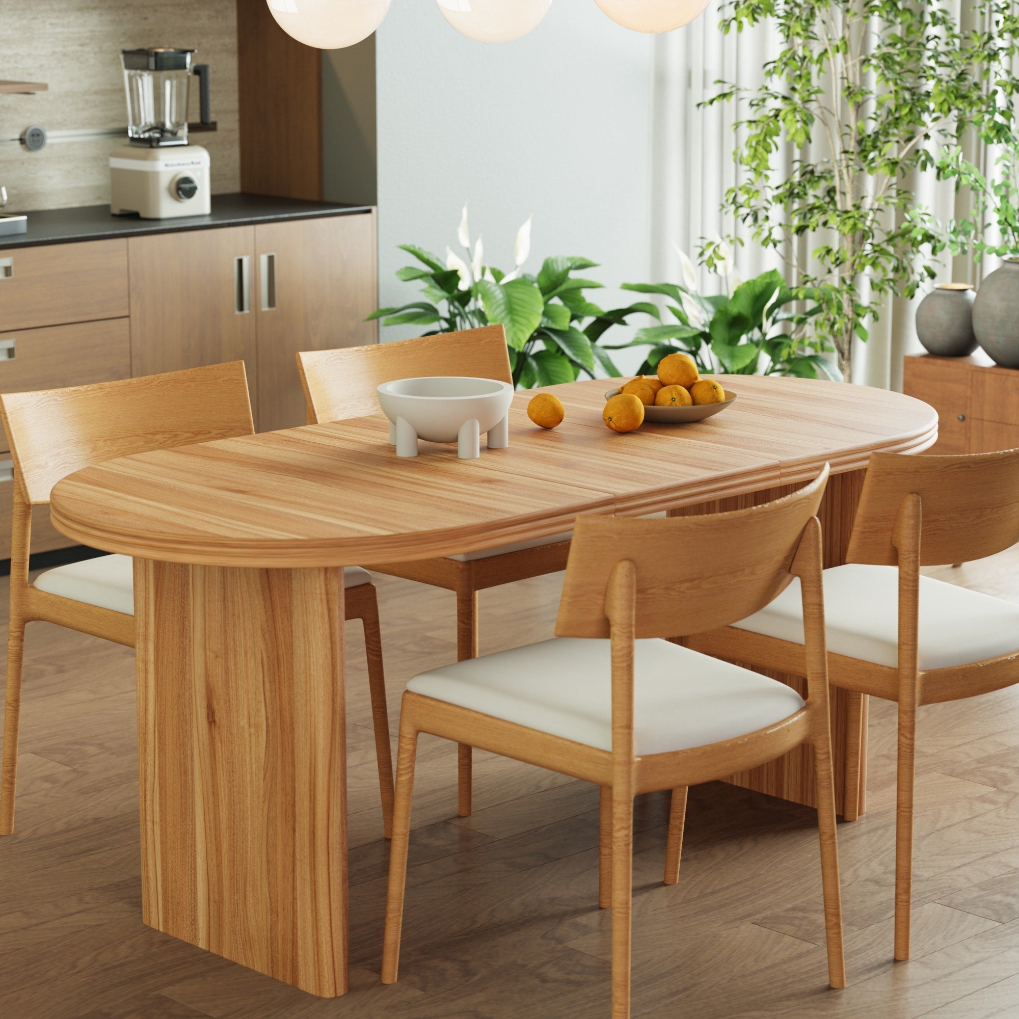 55.12 70.87 Modern Extendable Dining Table With Removable Extension Leaves