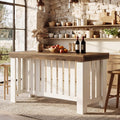 55 Inch Kitchen Island Industrial Prep Station For Kitchen Dining Room