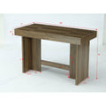 55 Farmhouse High Pub Table Extra Large Worktop Leg Room Natural Brown 55.12 W X 27.55 D X 35.43 H
