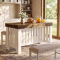 55 Kitchen Island Large Stationary Wood Island Table Freestanding Table For Kitchen Dining Room