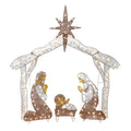 55 Nativity Scene With Clear Lights 51.5