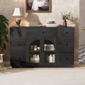 55 Retro Sideboard Cabinet With 2 Doors And 7 Drawers