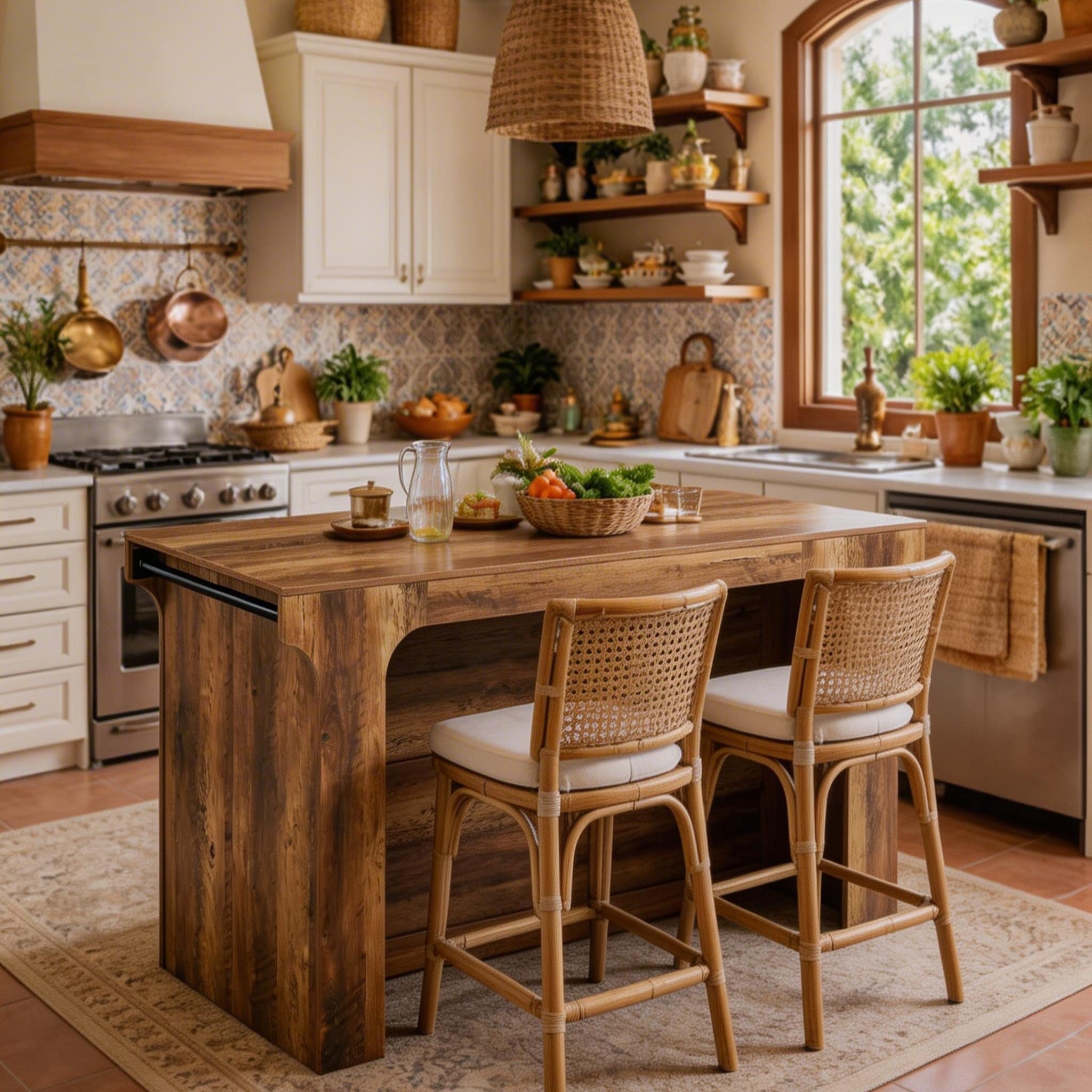 55 Stationary Kitchen Island Counter Height Island Kitchen Table