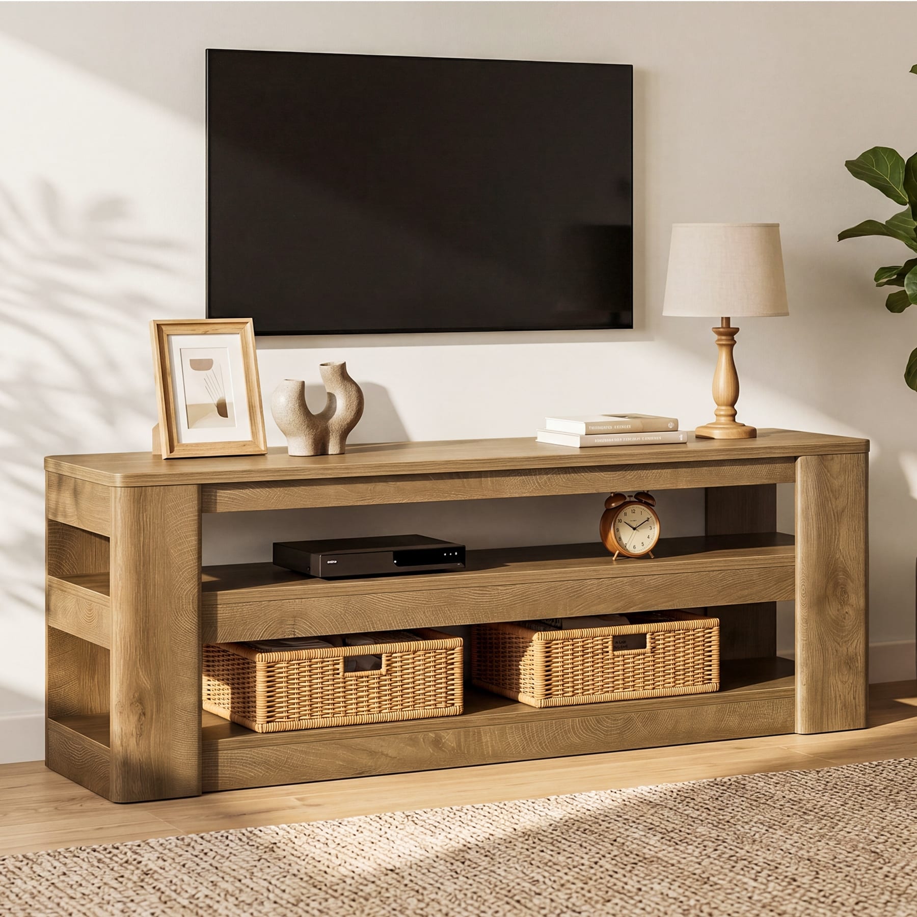 55 Tv Stand For Tvs Up To 60 Modern Entertainment Center