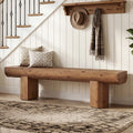 55 Solid Wood Entryway Bench Farmhouse Wood Dining Bench