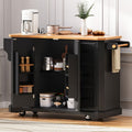 56 Kitchen Island With Veneer Drop Leaf And Power Outlet Rolling Kitchen Cart With 4 Wheels And 6 Drawers For Dining Room