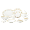 57 Piece Gold Dinnerware Set New Bone China Service For 8 People