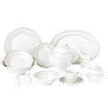 57 Piece Wavy Dinnerware Set Porcelain China Service For 8 People Atara