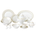 57 Piece Wavy Dinnerware Set Porcelain China Service For 8 People Tova