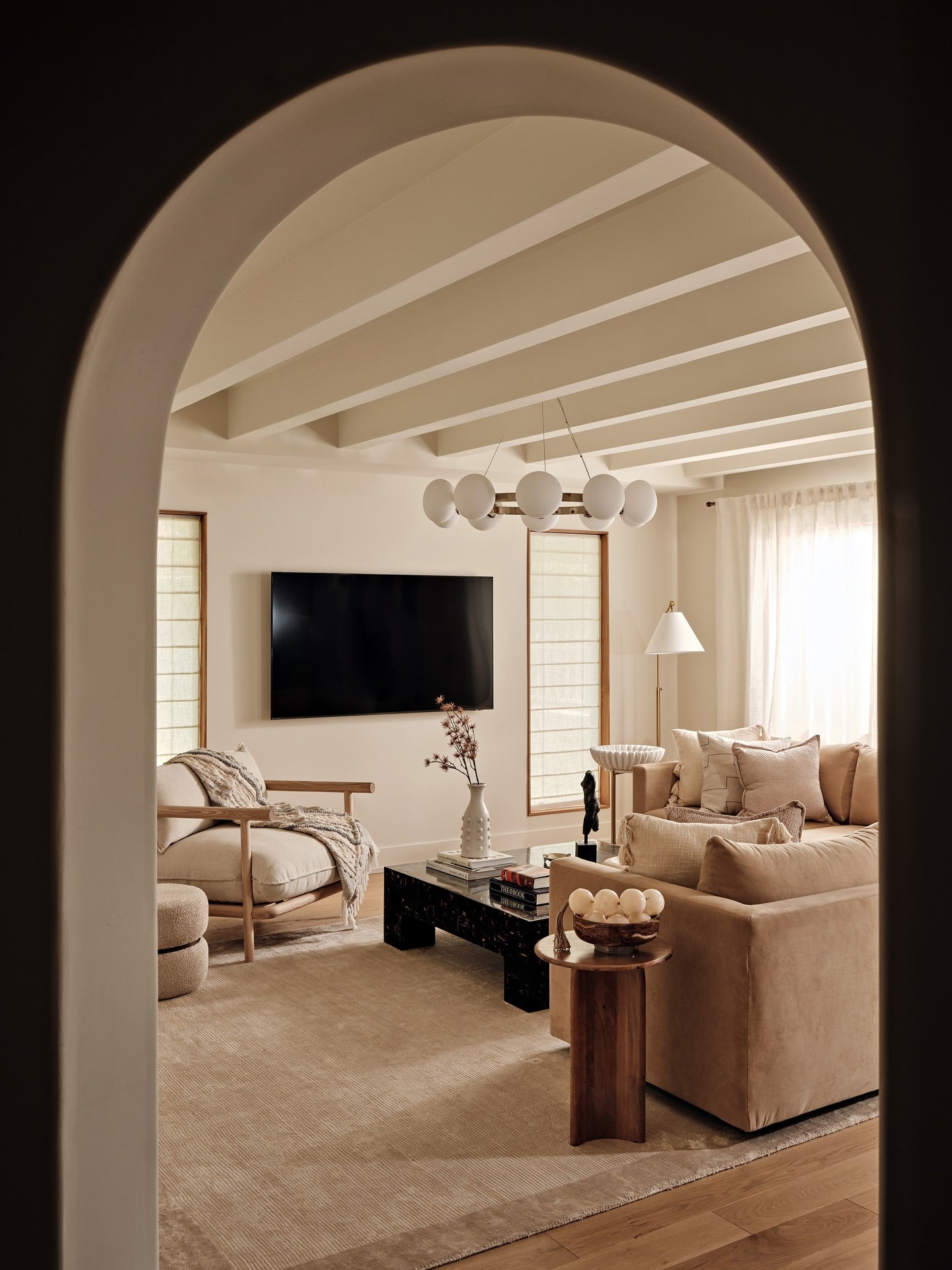 Curie Polished Champagne Chandelier