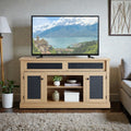 58 Inch Embossed Pattern Tv Stand For Tvs Up To 65 Inch Media Console With Sliding Door Open Storage Cable Management