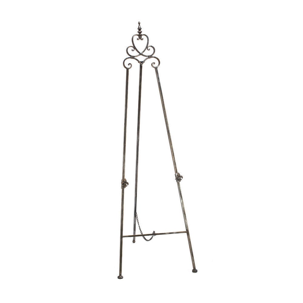Grey Metal 58 Inch Regal Floor Easel