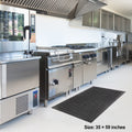 Bar Kitchen Industrial Black Rubber Multi Functional Anti Fatigue Drainage Nonslip Hexagonal Mat