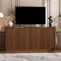 59 Inch Modern Wavy Sideboard Curved Contour Design Storage Cabinet 4 Door Cabinet With Storage Function For Kitchen Bedroom