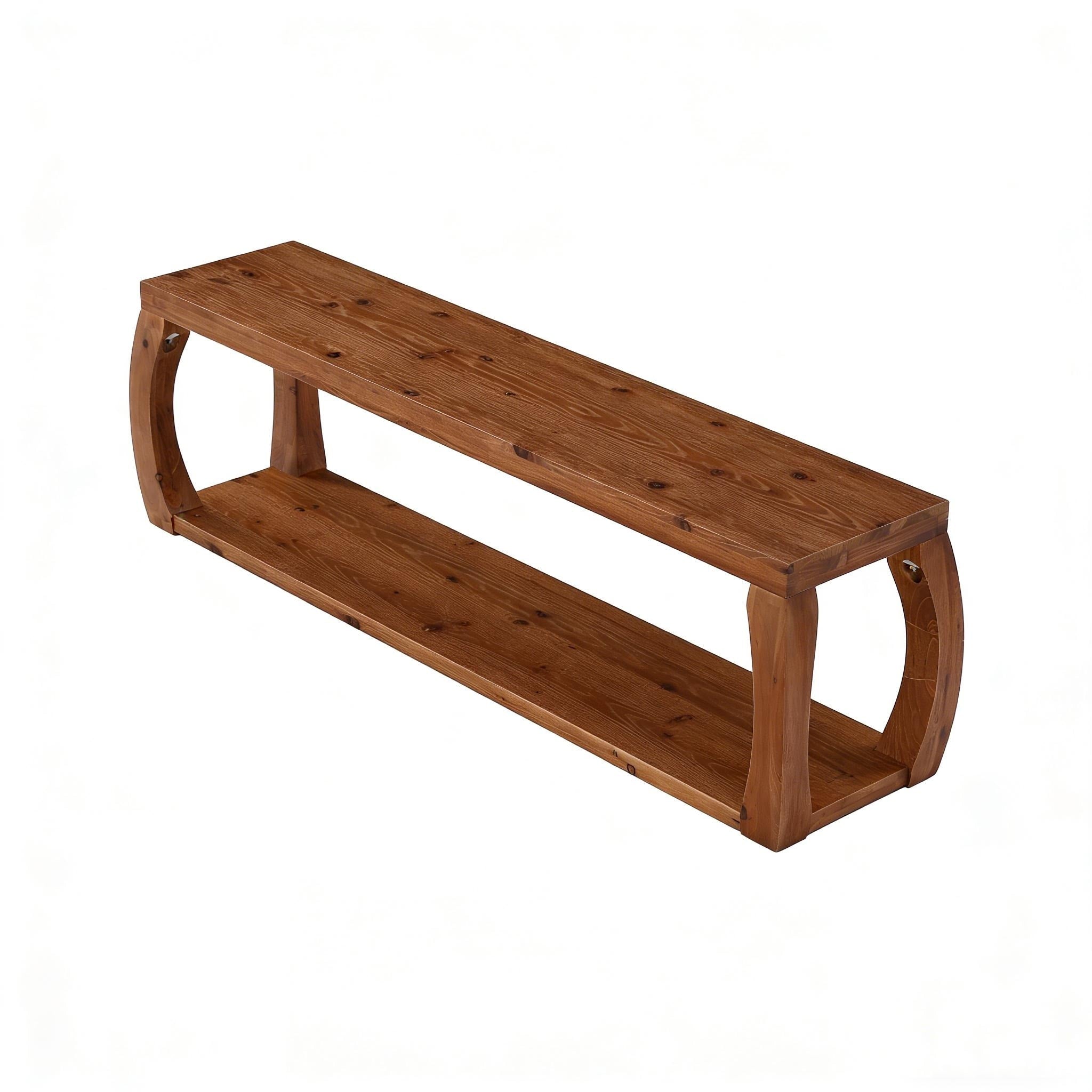 59.06 Solid Wood Bench For Entryway Living Room