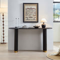59.1 Modern Narrow Entryway Console Table With Unique Stainless Steel Legs