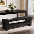 59 Dining Bench With Storage Shelf Entryway Bench For Dining Room Bedroom Kitchen End Of Bed