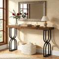 59 Solid Wood Console Table With Sturdy Metal Frame