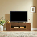 59 Modern Tv Stand For Tvs Up To 65 Entertainment Center With Open Storage Side Cabinets Drawers Tv Stand With Curved Design