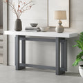 59 Painted Entryway Table With Pine Veneer Unique Triple Rectangle Design Console Table With Thick Pine Wood Legs