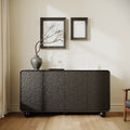 59 Sideboard Buffet Cabinet With Storage Tv Console With Curved Profile Design