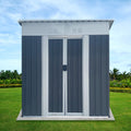 5Ftx3Ft Pent Roof Grey Outdoor Tool Bike Storage Garden Shed