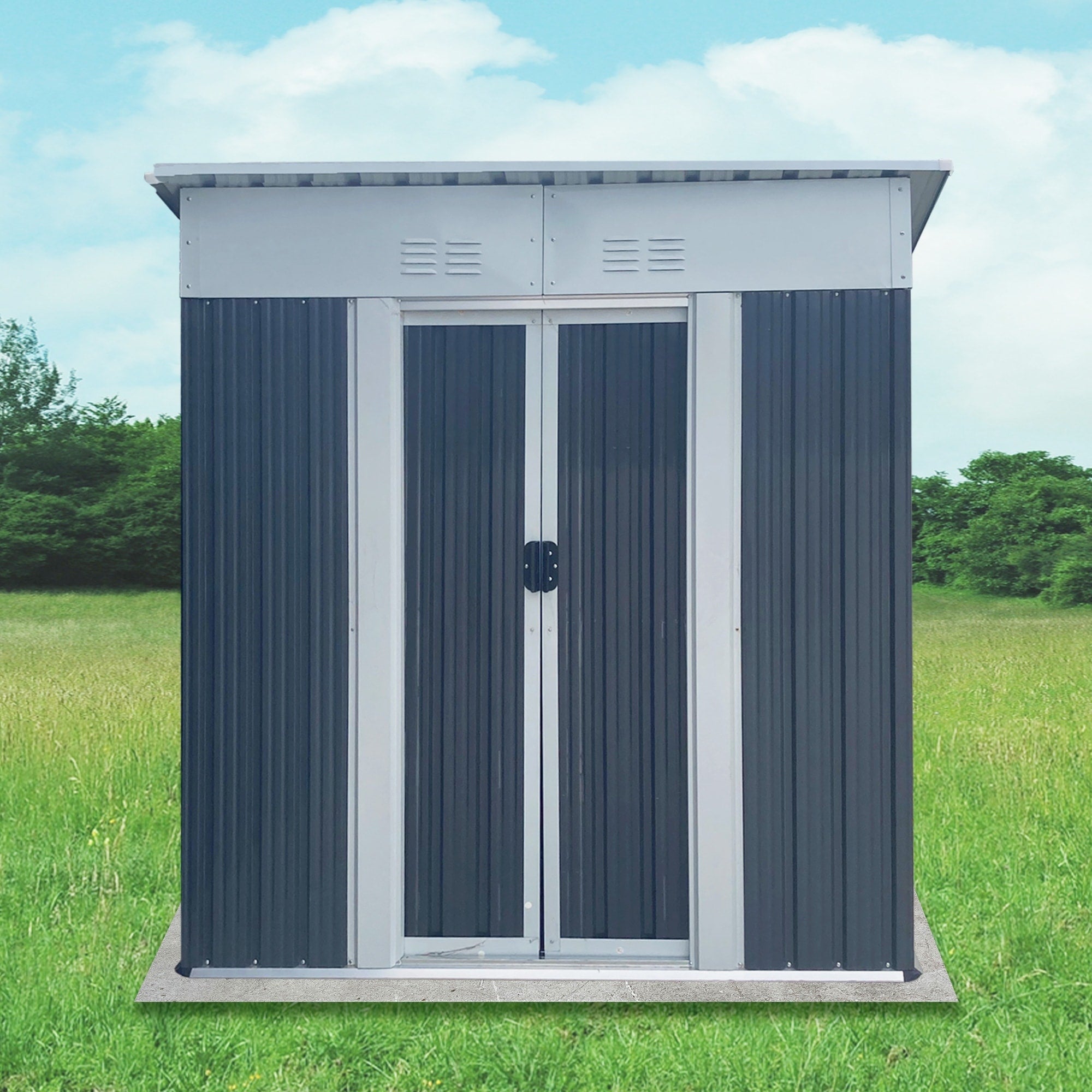5Ftx3Ft Pent Roof Outdoor Tool Bike Storage Garden Shed