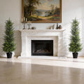 5 Artificial Real Touch Pine Tree In Black Plastic Pot 2Pc Set