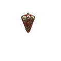 5 Merry Bright Red White And Green Shatterproof Strawberry Cake Slice Christmas Ornament