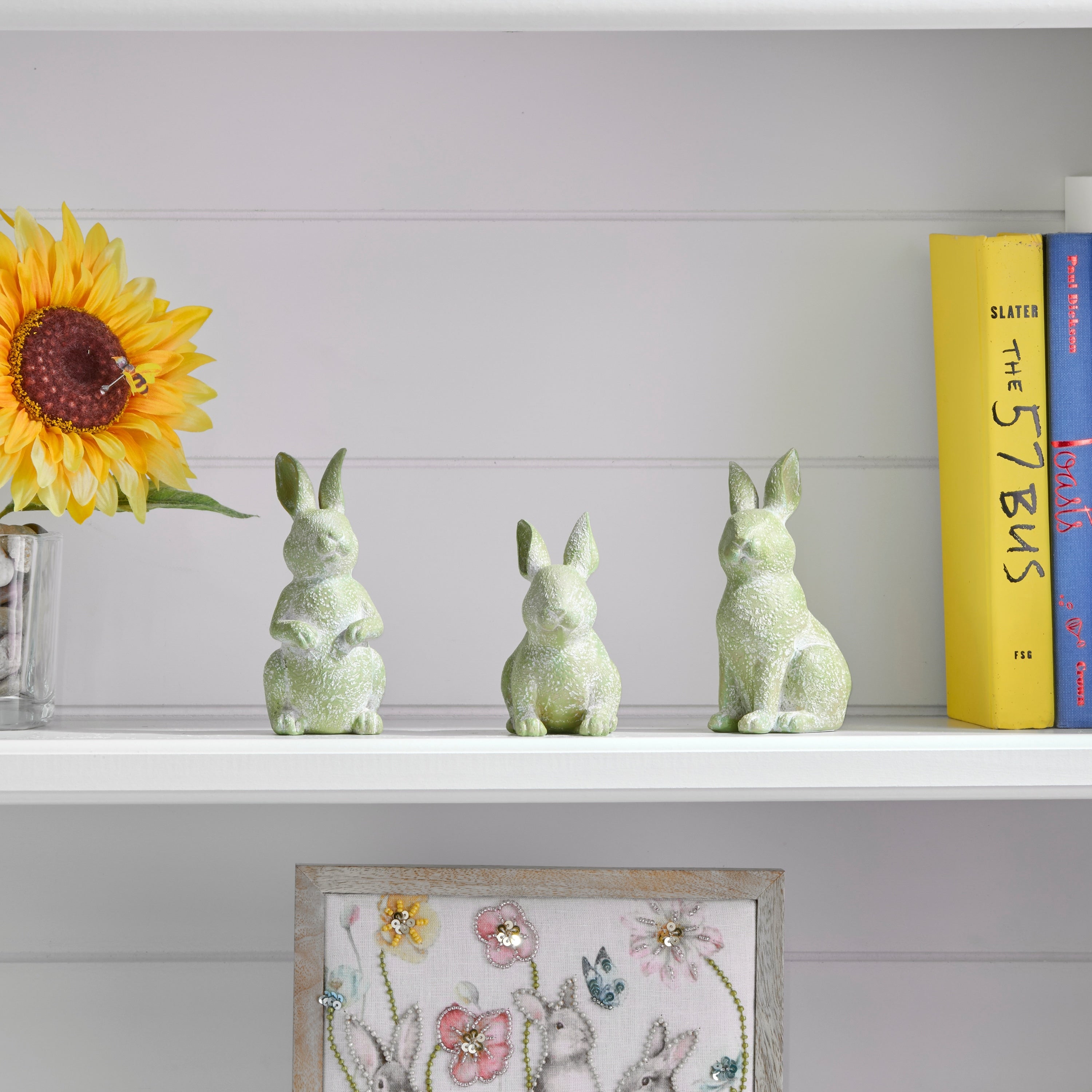 5 Resin Garden Bunny Set Of 3