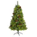 5 Montana Mixed Pine Christmas Tree With 250 Clear Led Lights Green