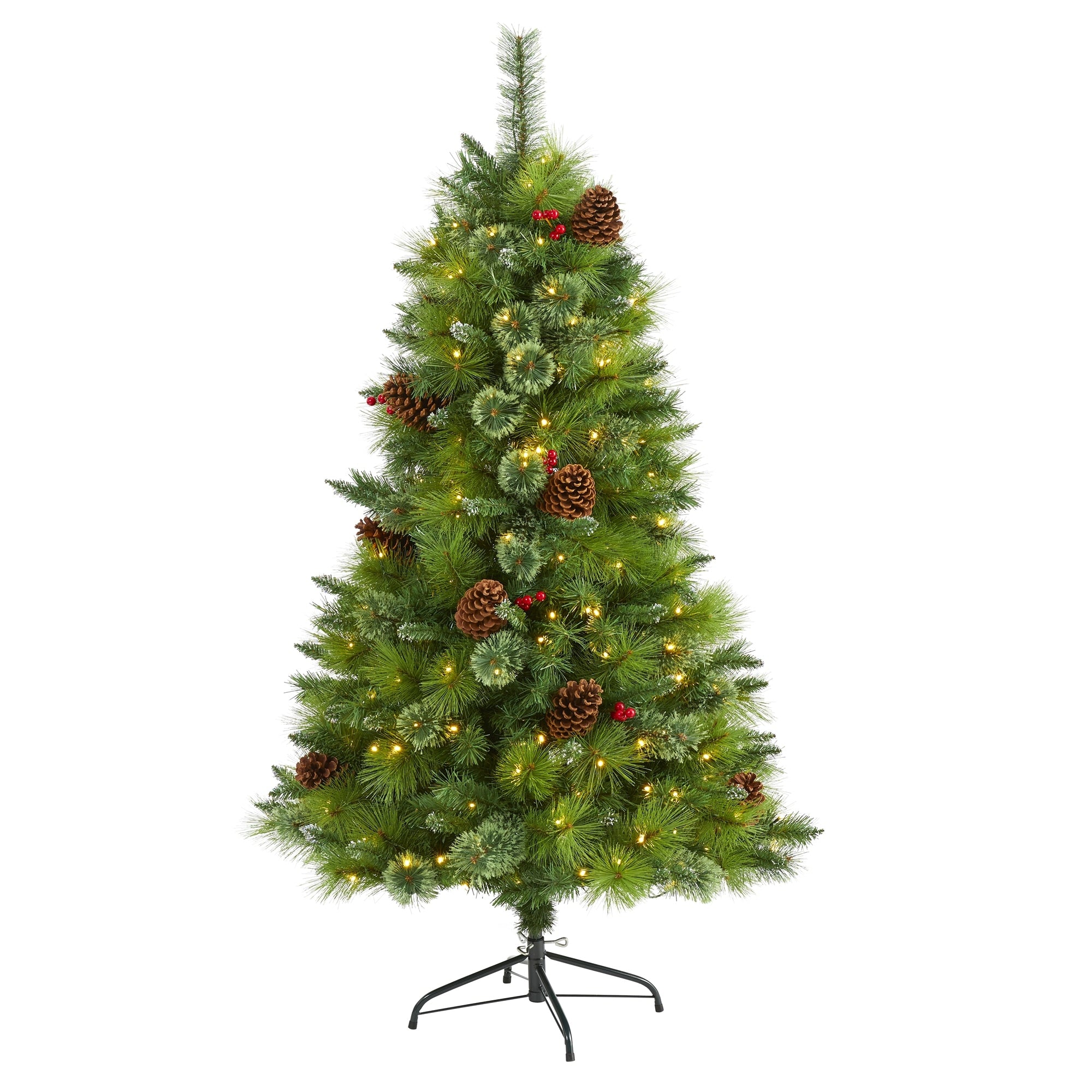 5 Montana Mixed Pine Christmas Tree With 250 Clear Led Lights Green
