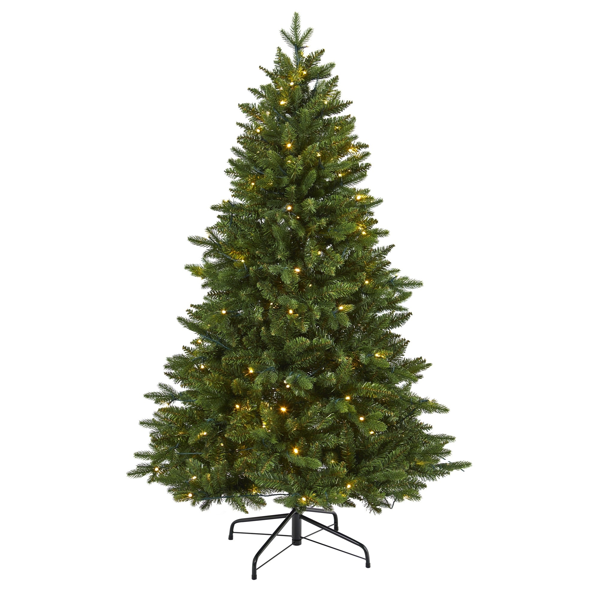 5 New Hampshire Fir Christmas Tree With 150 Led Lights Green