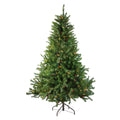5 Pre Lit Canadian Pine Artificial Christmas Tree Multi Lights Green