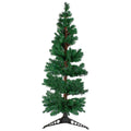 5 Pre Lit Fiber Optic Artificial Spiral Pine Christmas Tree Multi Lights