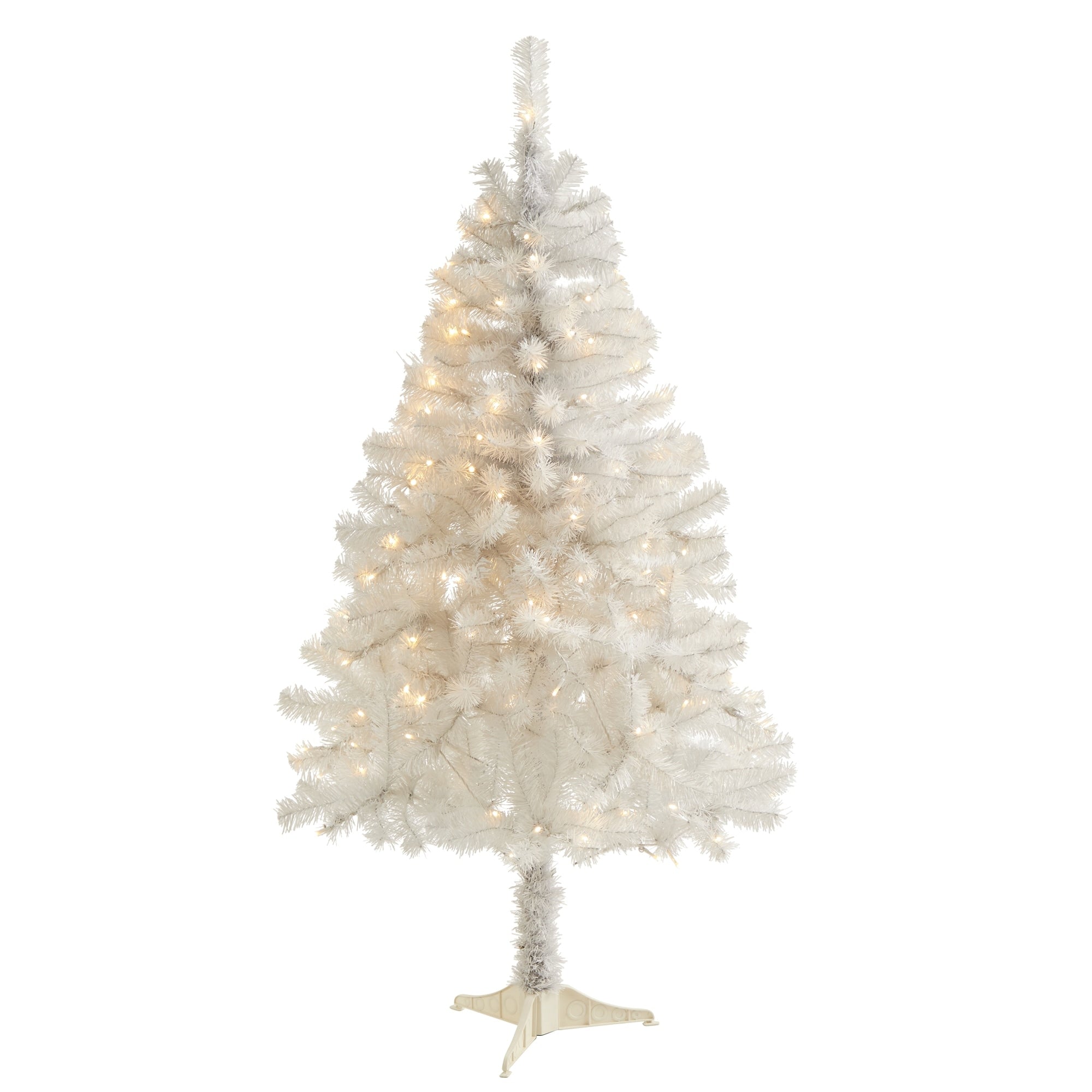 5 White Christmas Tree With 350 Branches And 150 Clear Led Lights