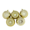 5Ct Shiny And Matte Champagne Retro Reflector Shatterproof Christmas Ball Ornaments 3.25 80Mm Gold