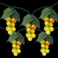 Green Grape Summer Patio Light Set 5 Clusters 35 Lights