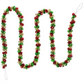 5 Red Green And Gold Jingle Bell Christmas Garland
