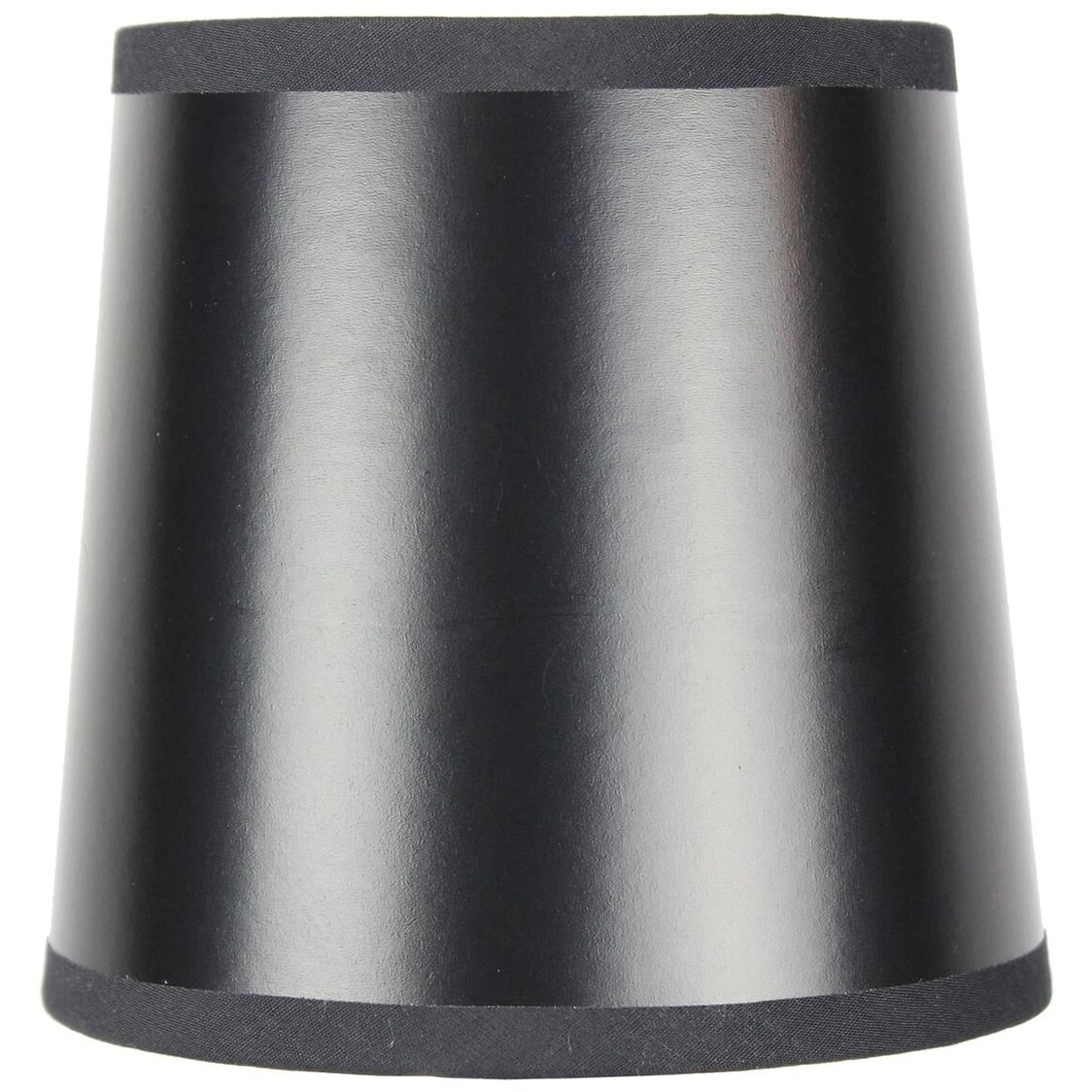 5X6X5 Black Parchment Gold Lined Drum Chandelier Clip On Lampshade