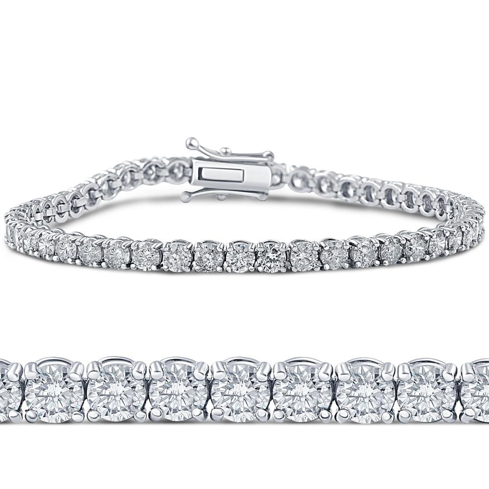 6 1 4Ct Lab Grown Diamond Tennis Bracelet 14K White Gold