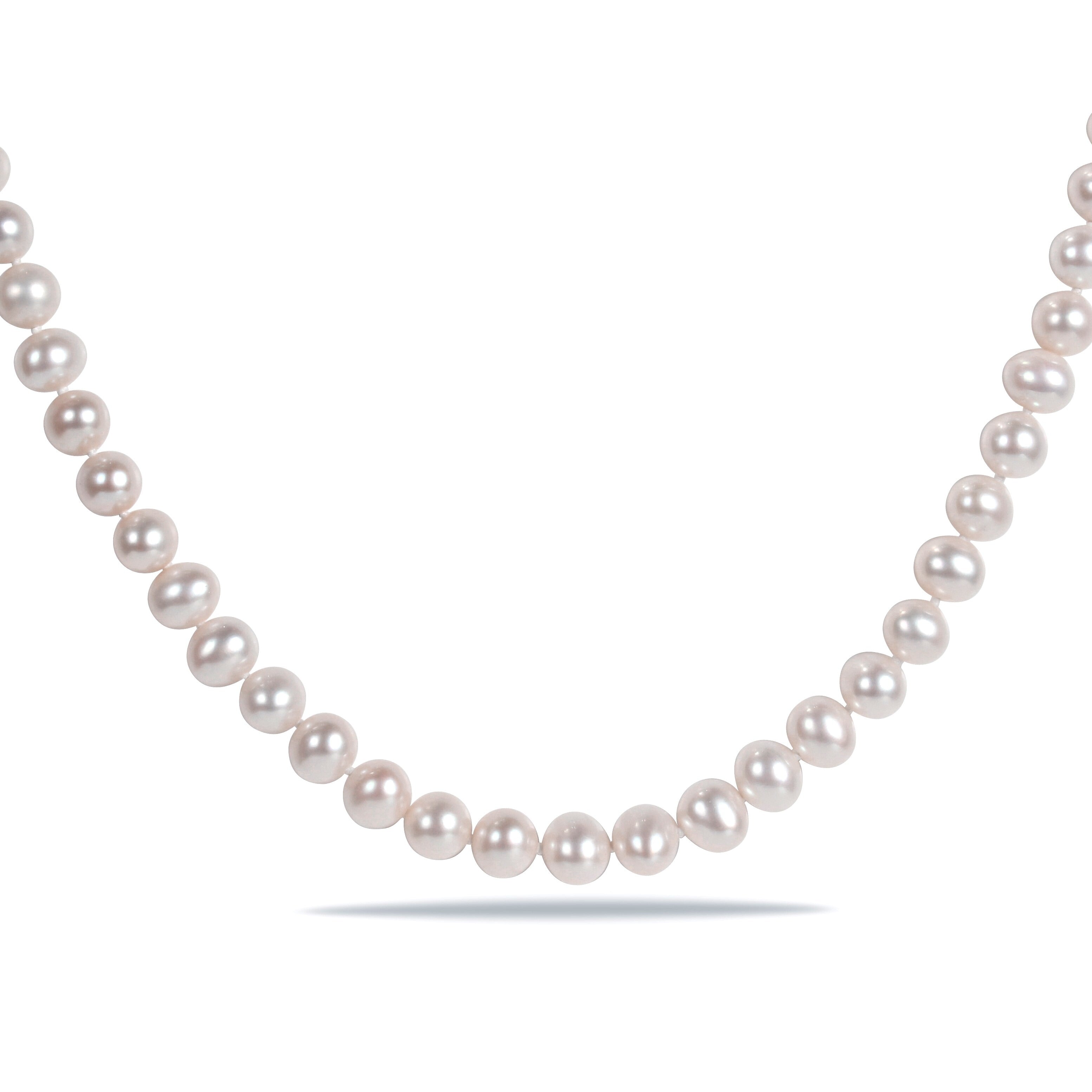 Miadora White Cultured Freshwater Pearl Necklace 16 18 Inch