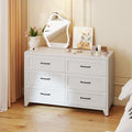 6 Drawer Modern Metal Storage Chest With Smooth Glide Drawers Space Saving Storage Cabinet Eco Friendly White Steel Dresser