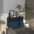 6 Drawer Storage Cabinet Chest Of Drawers For Living Room Dark Blue Bedroom Pantry Cabinet File Cabinet