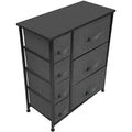 6 Drawers Chest Dresser Black