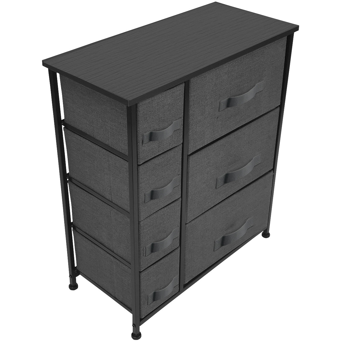 6 Drawers Chest Dresser Black
