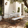 6 Ft Folding Picnic Table Steel Frame And Hdpe Top And Benches 59.5 W X 72 D X 29.25 H